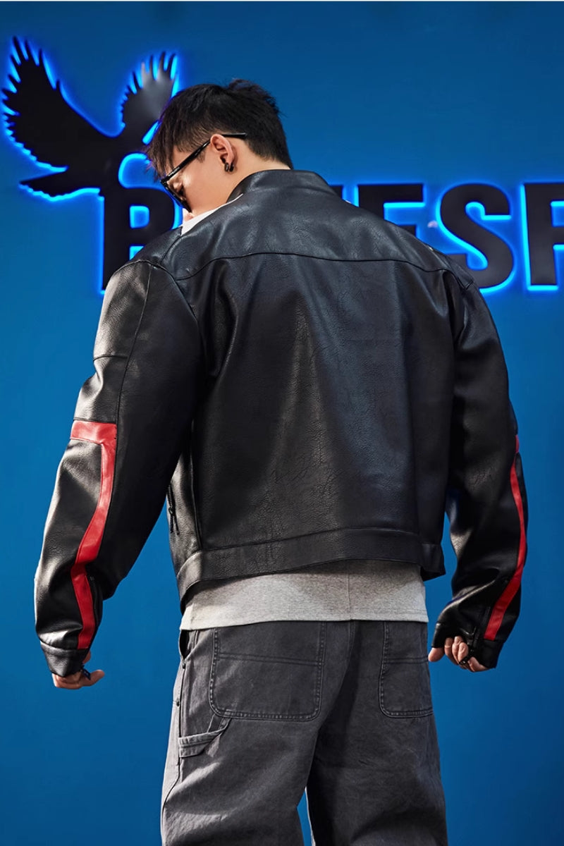 Neo-Rider Faux Leather Jacket  #BF120
