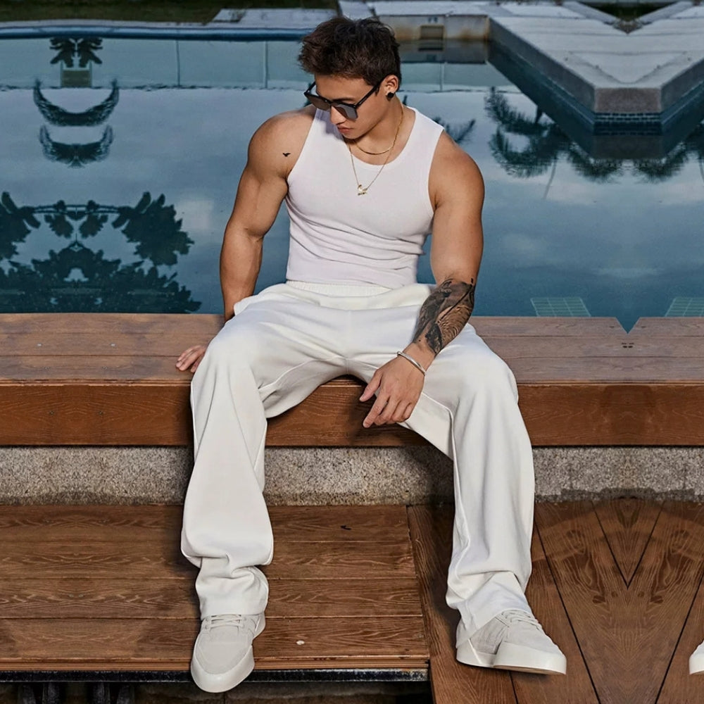 Straight Leg Loose Sweatpants #BF061