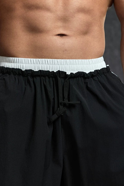 Side Stripe Nylon Wide Pants  #TL039