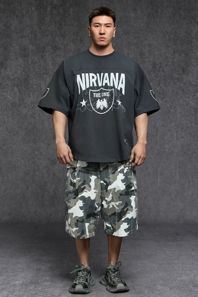 Ice Touch Badge Print T-Shirt  #TK040