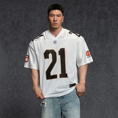 Wide Drop Retro Number T-Shirt  #TK037