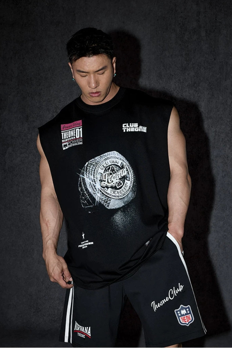 Ring Graphic Oversized Sleeveless  #TK042
