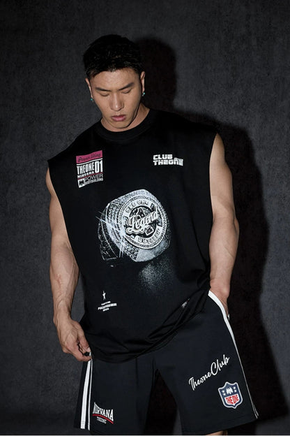 Ring Graphic Oversized Sleeveless  #TK042