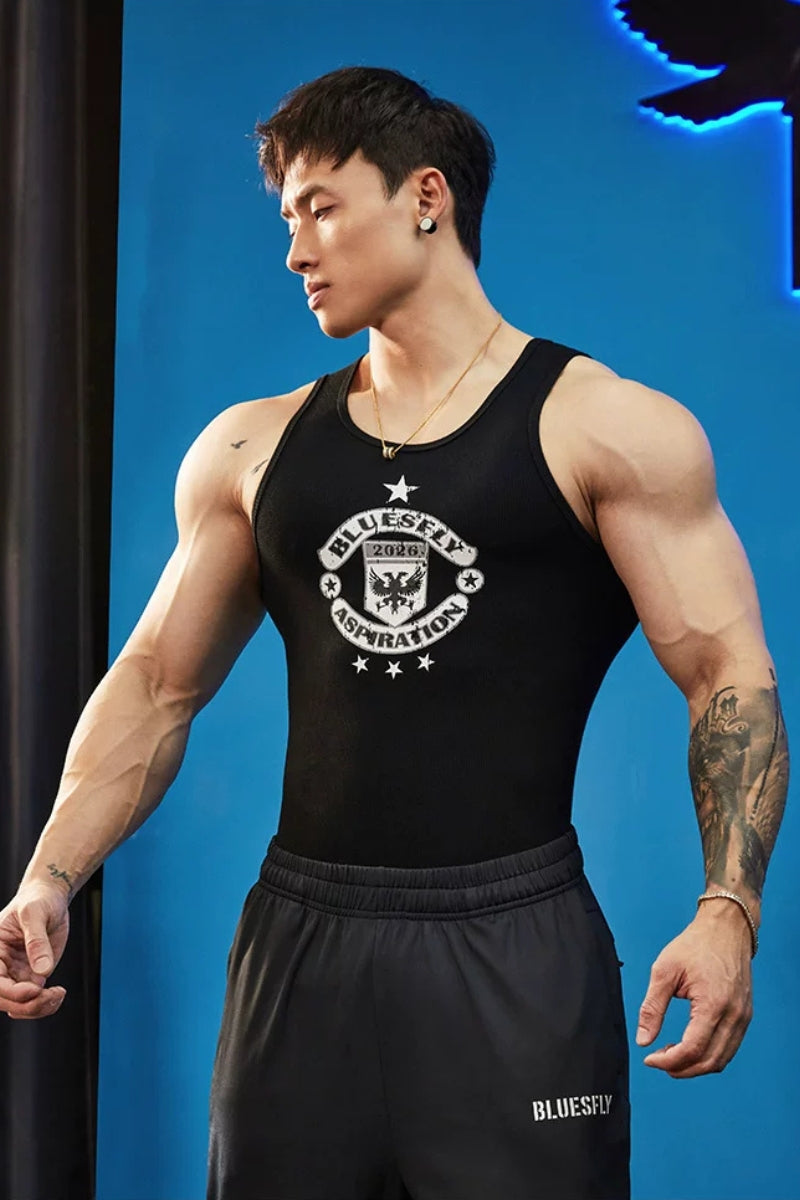 Muscle Fit Crest Tank  #BF152