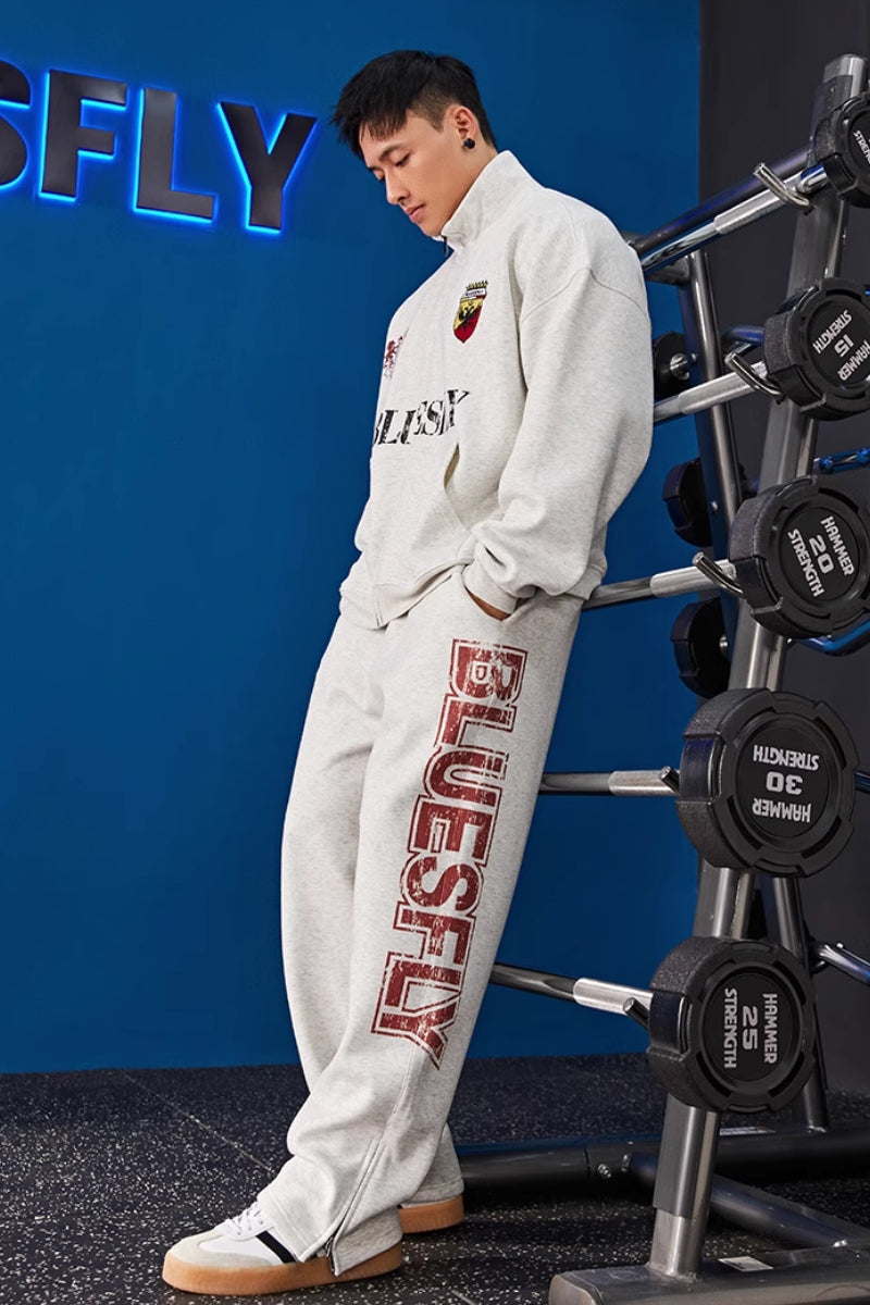 Shield Logo Heavy Warm Sweatpants  #BF127