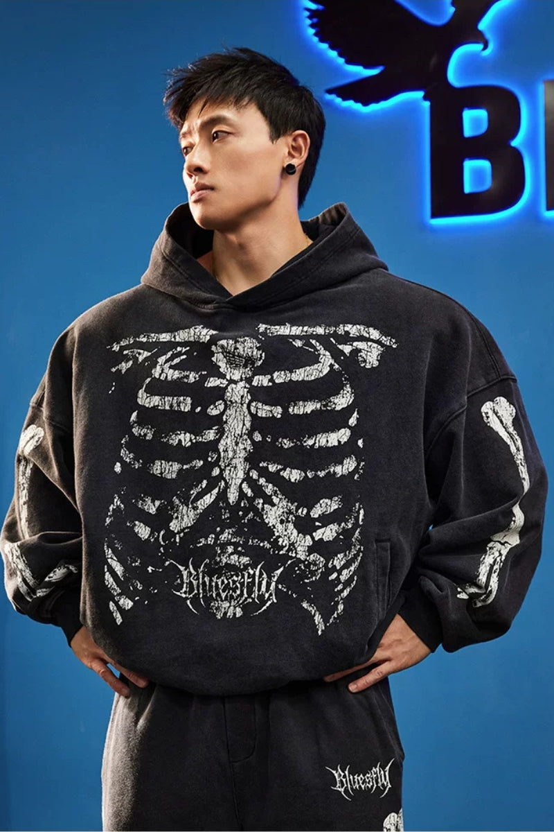 Bone Frame Graphic Hoodie  #BF166