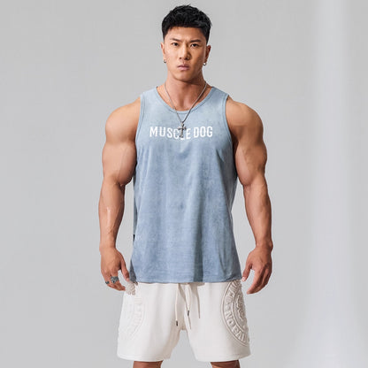 Washed Alpha Gym Tank  #MD004