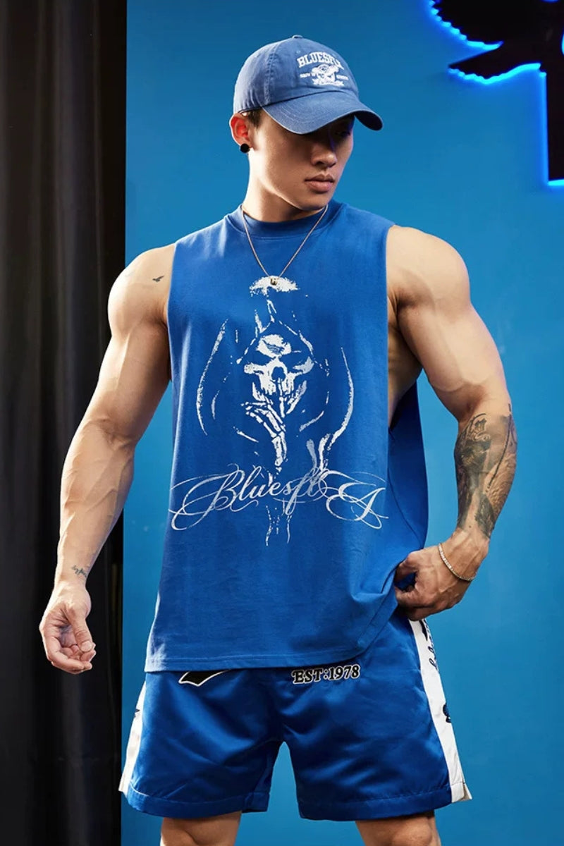 Double Yarn Graphic Sleeveless  #BF156