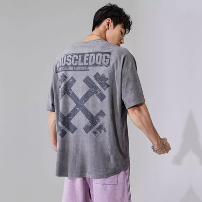 Washed Grit Gym T-shirt  #MD008