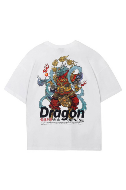 Dragon Art Loose T-shirt  #MD007