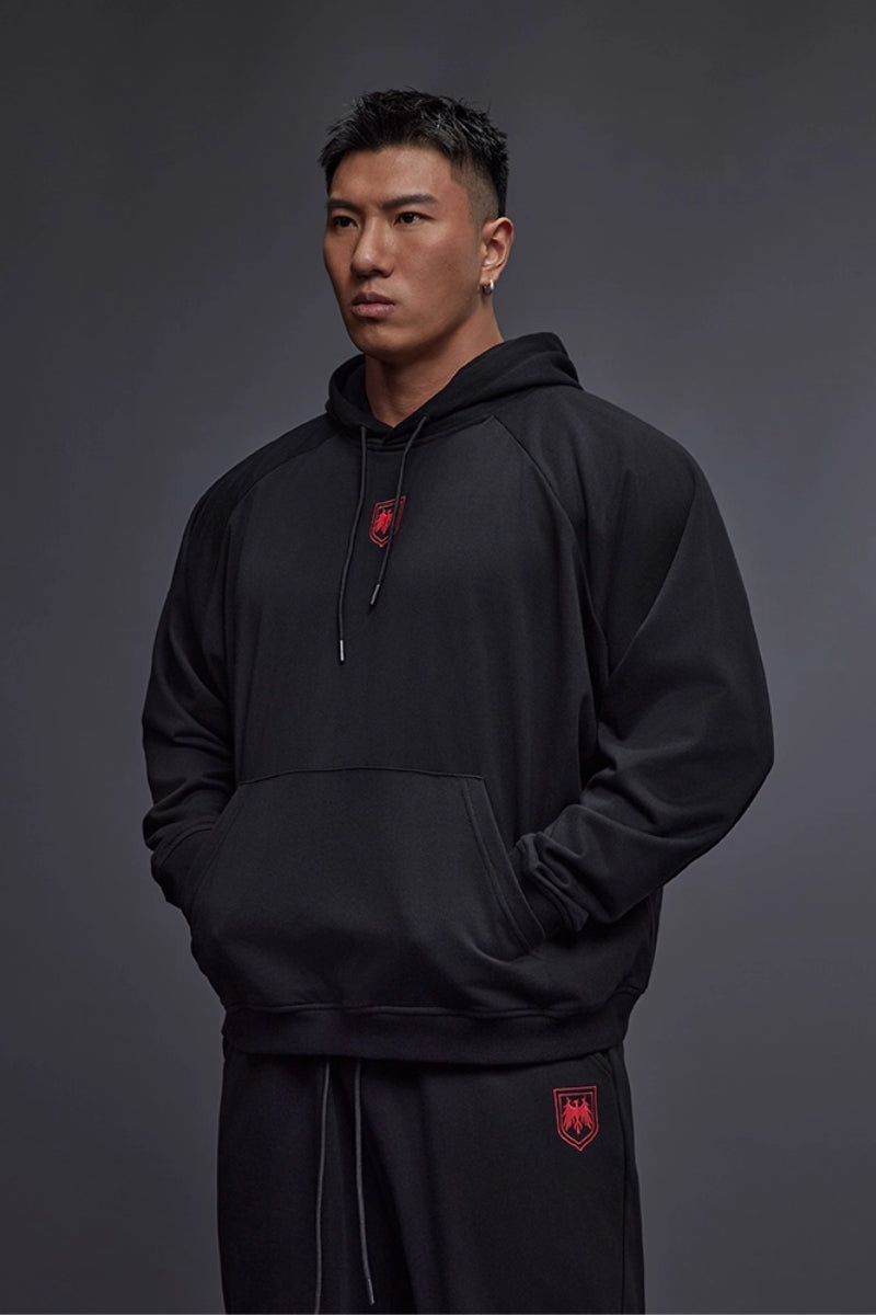 Raglan Emblem Logo Hoodie  #TK029