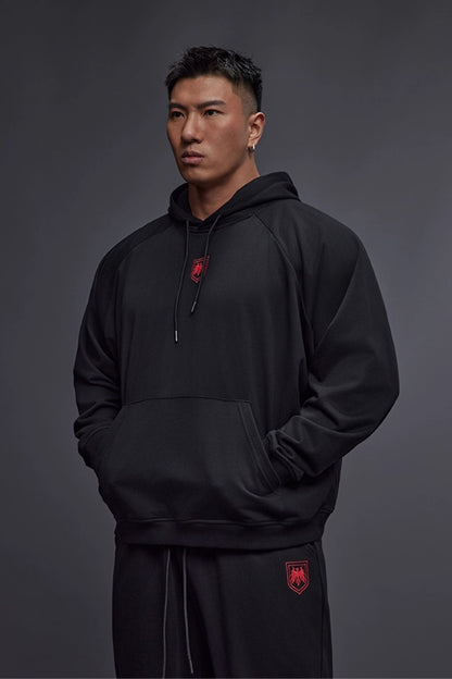 Raglan Emblem Logo Hoodie  #TK029