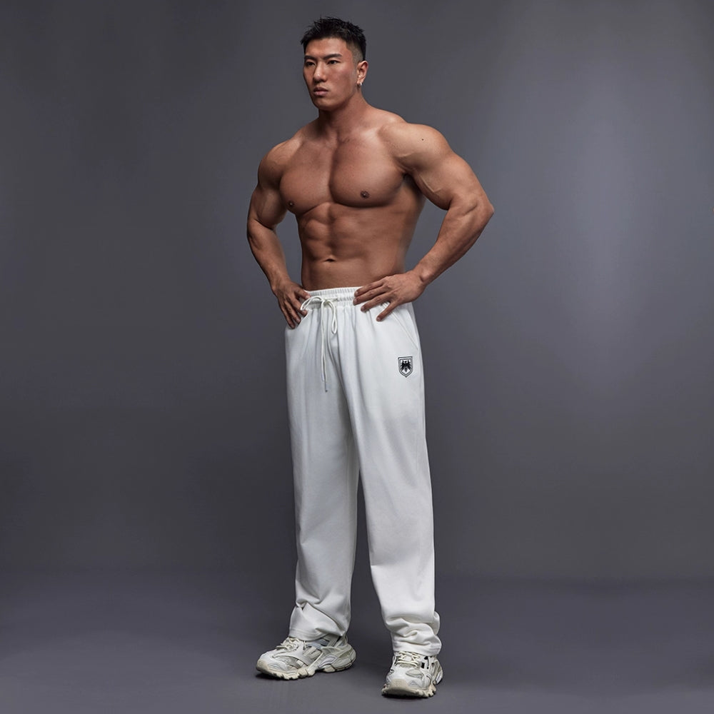 Shield Emblem Wide Sweatpants  #TK030
