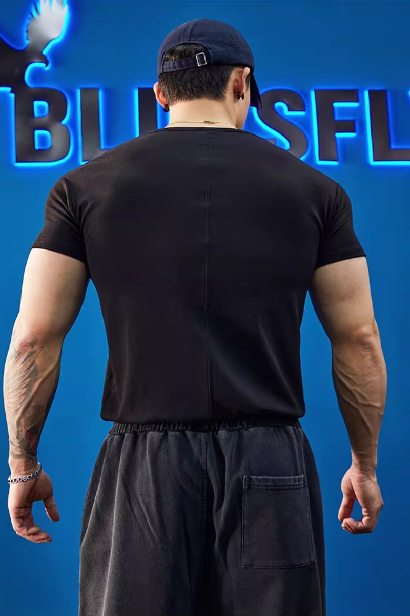 Relaxed Neck Stretch Fit T-Shirt  #BF141