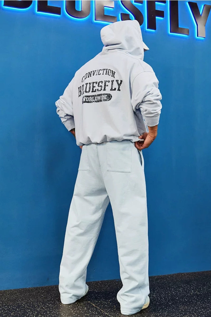 Washed Cotton Wide Sweatpants  #BF165