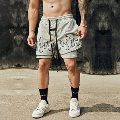 Double-layer mesh basketball shorts #BF077