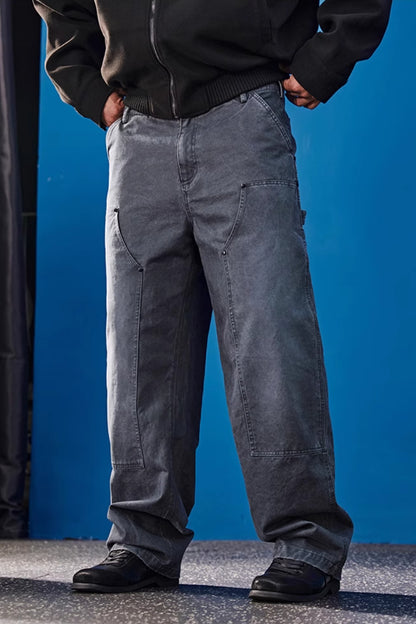 Fade Wash Wide Pants  #BF129