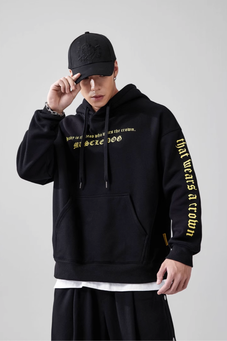 Original back print athleisure hoodie  #MD014