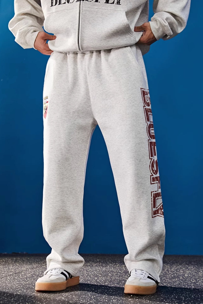 Shield Logo Heavy Warm Sweatpants  #BF127