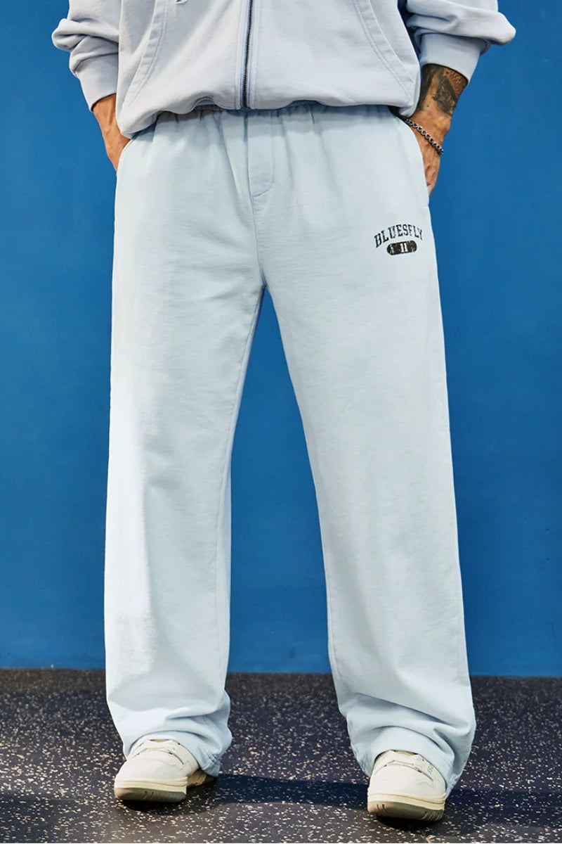 Washed Cotton Wide Sweatpants  #BF165