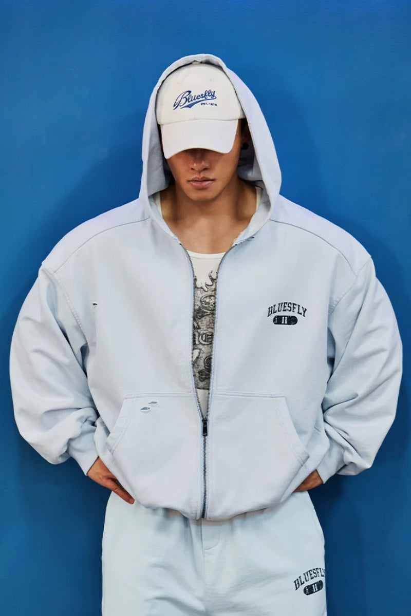 Back Graphic Zip Hoodie  #BF164