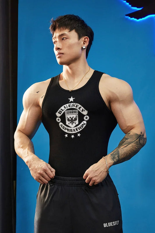 Muscle Fit Crest Tank  #BF152