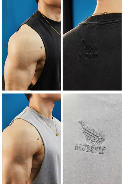 Loose Cut-Off Washed Sleeveless  #BF153