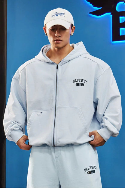 Back Graphic Zip Hoodie  #BF164