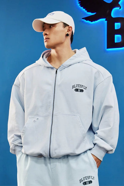 Back Graphic Zip Hoodie  #BF164