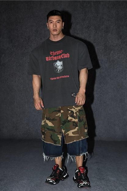 Shield Logo Oversized T-Shirt  #TK043