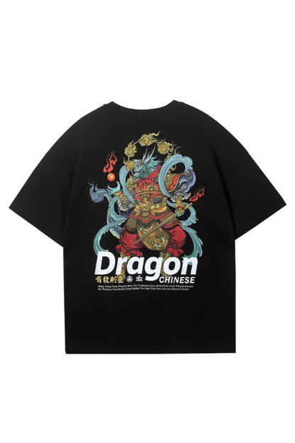 Dragon Art Loose T-shirt  #MD007