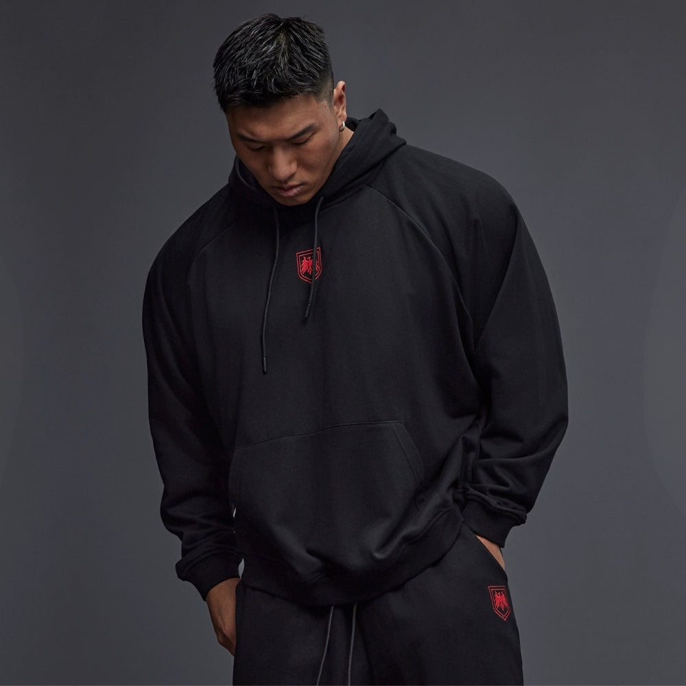 Raglan Emblem Logo Hoodie  #TK029