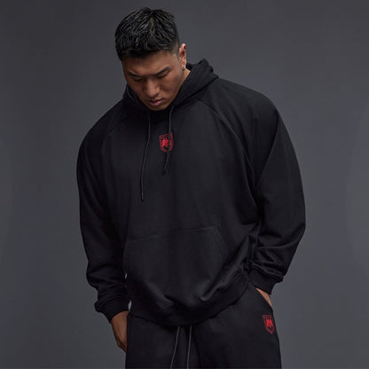 Raglan Emblem Logo Hoodie  #TK029