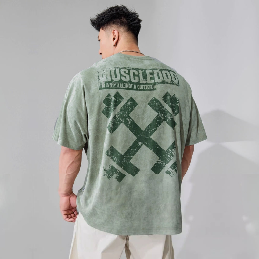 Washed Grit Gym T-shirt  #MD008
