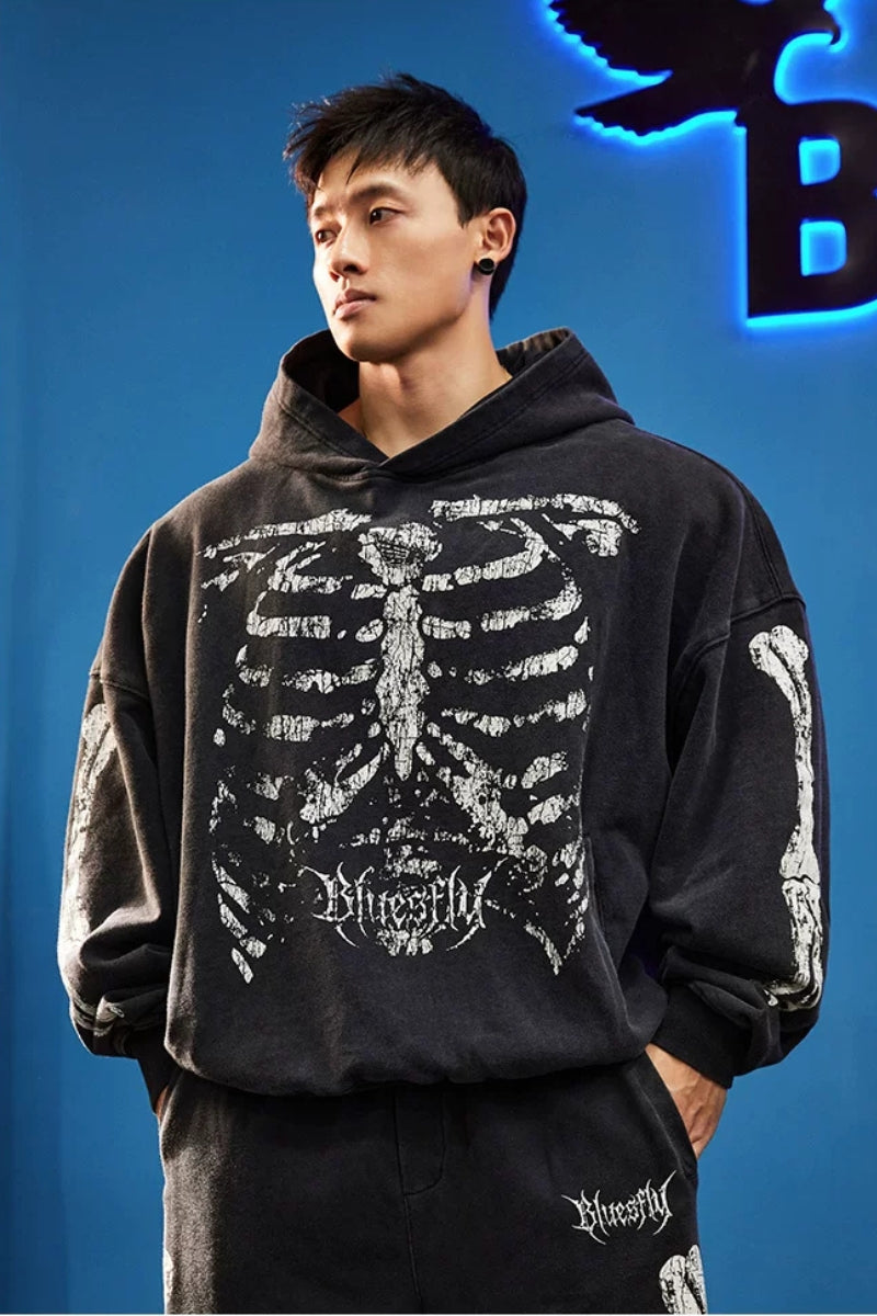 Bone Frame Graphic Hoodie  #BF166