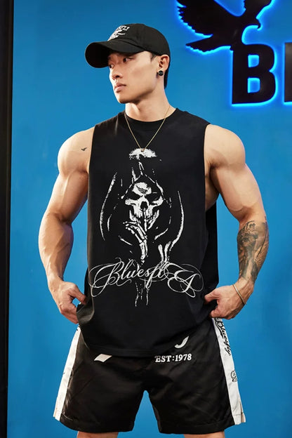 Double Yarn Graphic Sleeveless  #BF156
