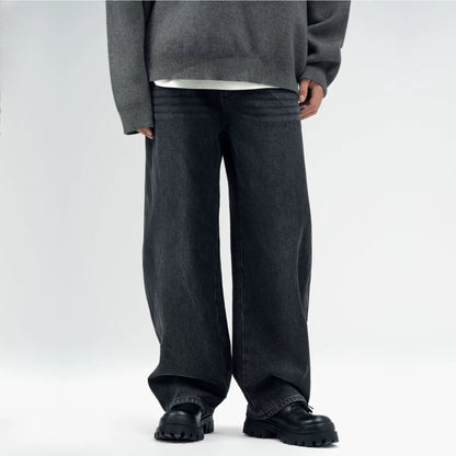 Vintage Wash Barrel Leg Jeans  #BD004