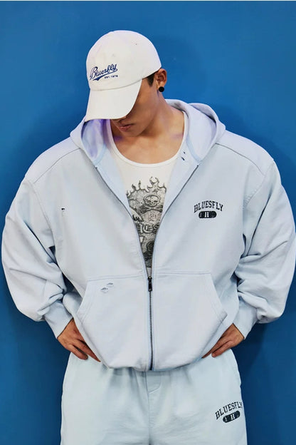 Back Graphic Zip Hoodie  #BF164