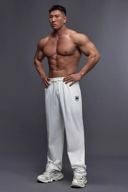 Shield Emblem Wide Sweatpants  #TK030
