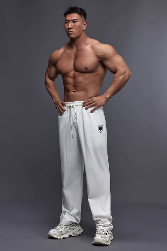 Shield Emblem Wide Sweatpants  #TK030