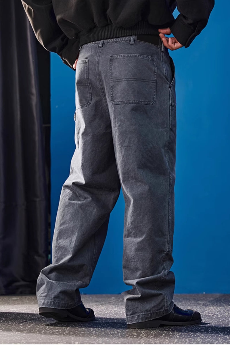 Fade Wash Wide Pants  #BF129
