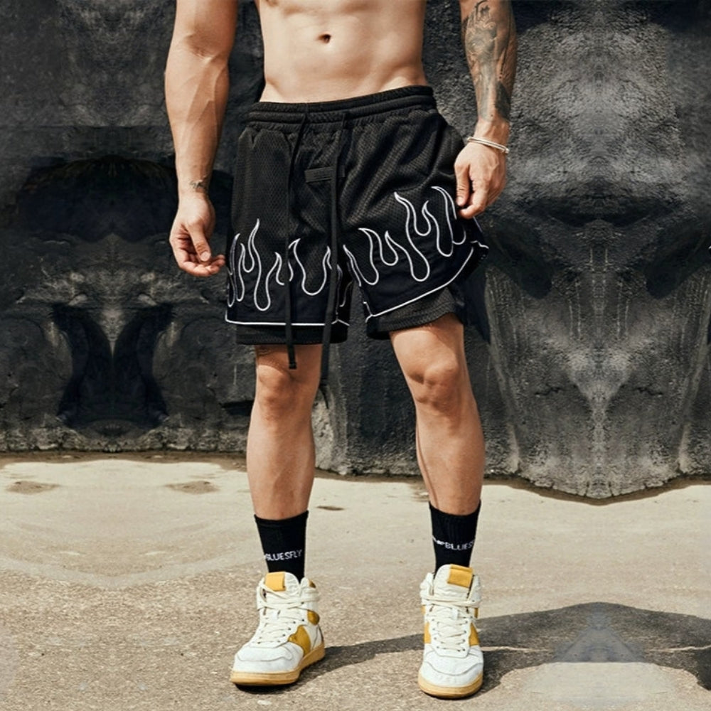 Double-layer mesh basketball shorts #BF077