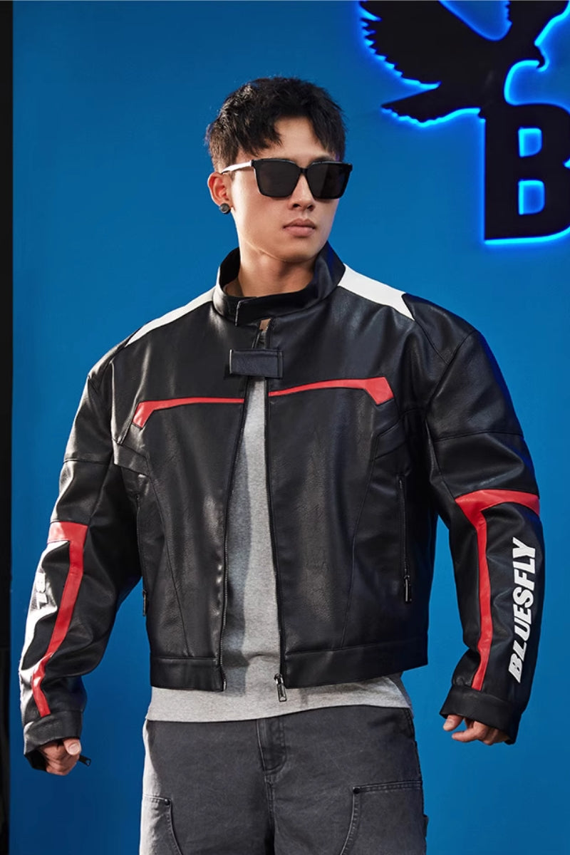 Neo-Rider Faux Leather Jacket  #BF120
