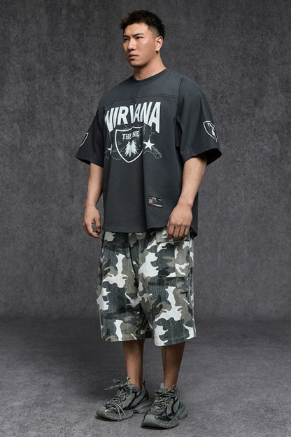 Ice Touch Badge Print T-Shirt  #TK040
