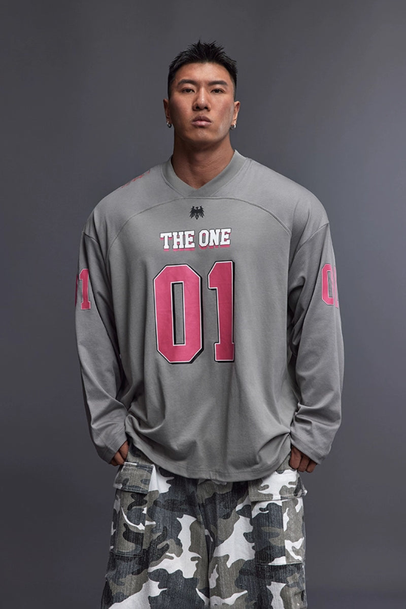Drop Shoulder Jersey Top  #TK027
