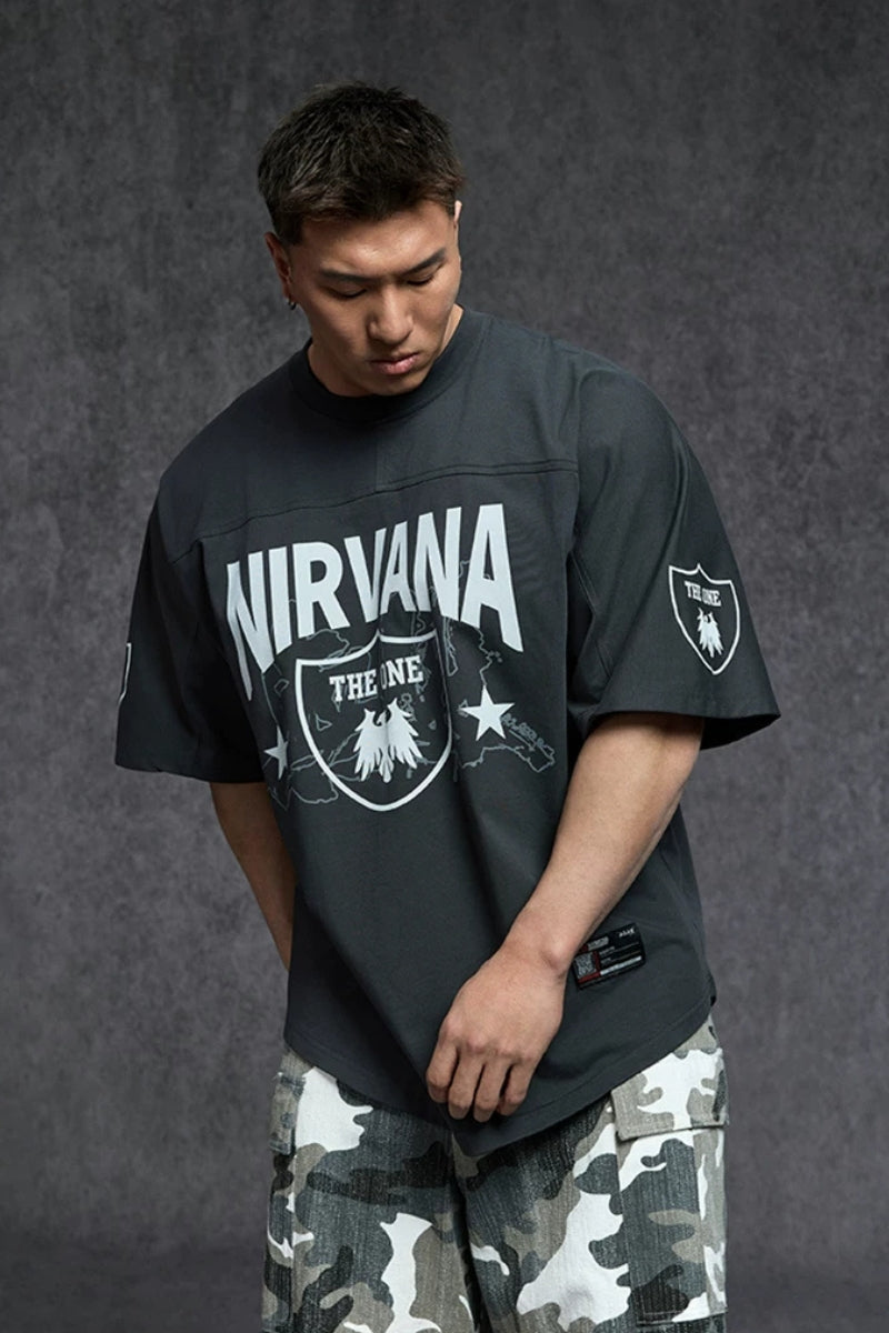 Ice Touch Badge Print T-Shirt  #TK040