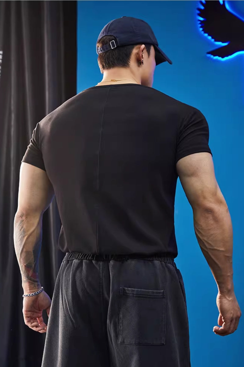 Relaxed Neck Stretch Fit T-Shirt  #BF141