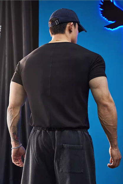 Relaxed Neck Stretch Fit T-Shirt  #BF141