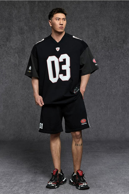Badge Number Jersey T-Shirt  #TK041