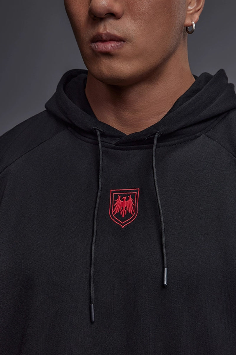 Raglan Emblem Logo Hoodie  #TK029